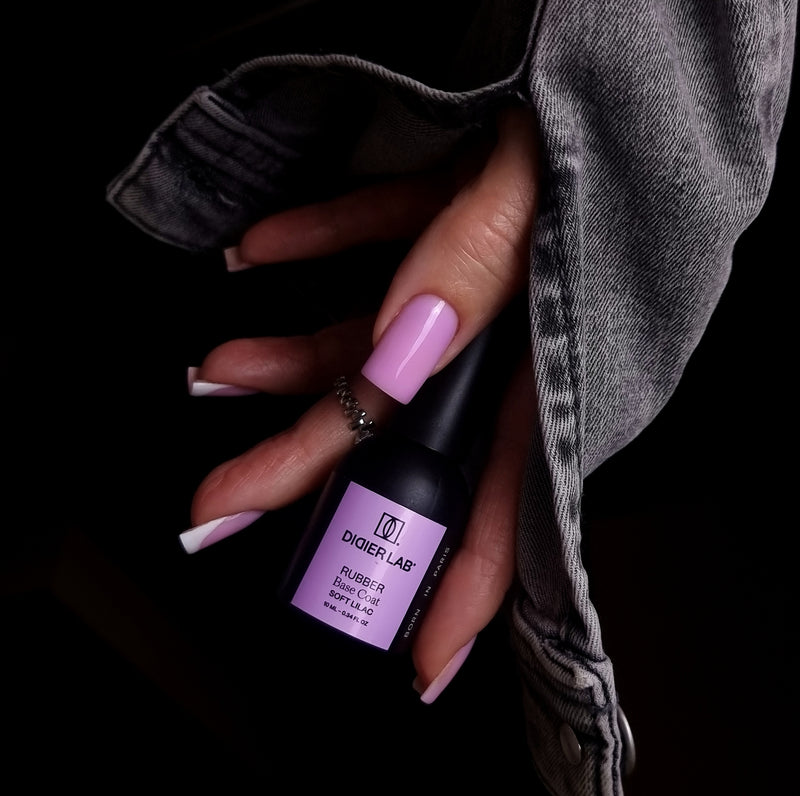 Rubber Base Coat, Soft Lilac, hema & TPO frei, DidierLab, 10ml
