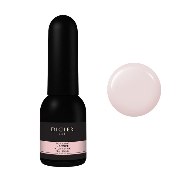 UV Top Coat No Wipe, Milky Pink, Hema und TPO frei, DidierLab, 10ml
