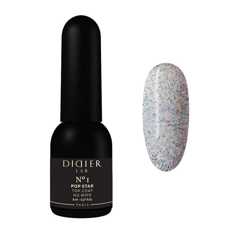 Gel polish Top coat no wipe "Didier Lab", Pop Star, No1