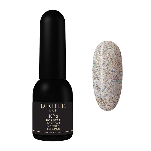 UV Top coat no wipe, Pop Star, No2, 10ml, DidierLab