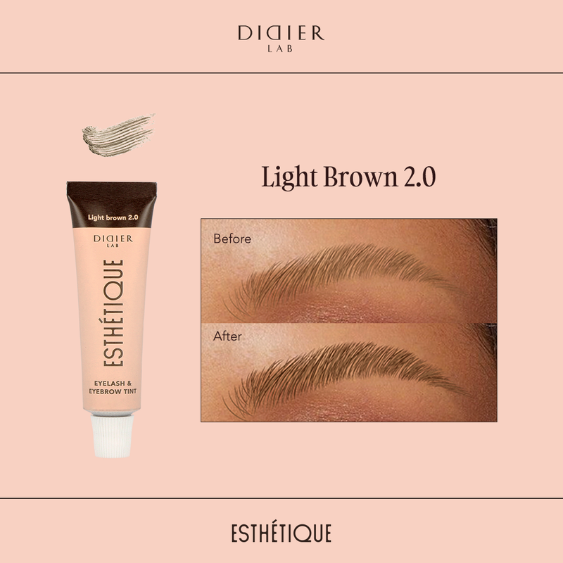 Augenbrauen- und Wimpernfarbe, Hellbraun, Esthétique, DidierLab, 15ml, 1st.