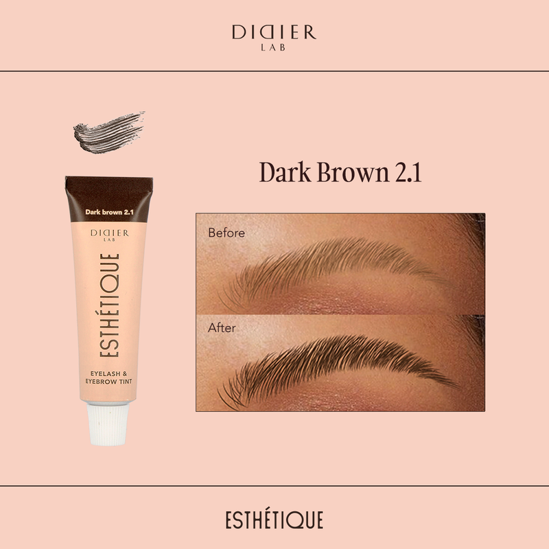 Augenbrauen- und Wimpernfarbe, Dunkelbraun, Esthétique, DidierLab, 15ml, 1st.