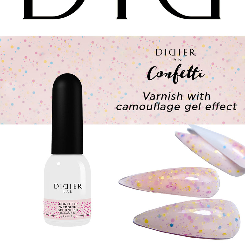 UV Nagellack, Konfetti, Wedding, DidierLab, 10ml