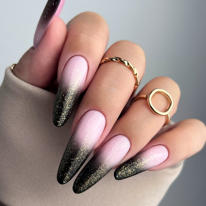 UV Top Coat No Wipe, Glitter Gold, Hema & TPO frei, DidierLab, 10ml