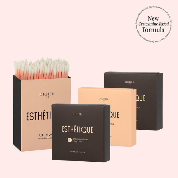 Augenbrauenlaminierung-Set mit Mikrofaser-Bürsten, Esthétique, DidierLab, 3x10st.x1.5ml