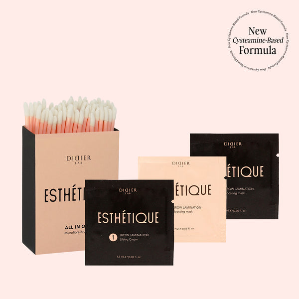 Didier Lab Esthétique Augenbrauenlaminierung Set mit Mikrofaser-Bürsten (3x1st.x1.5ml)