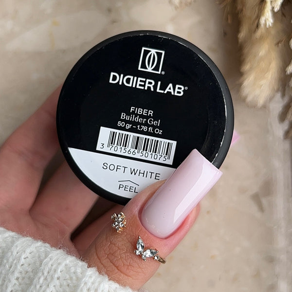 Fiber builder gel, Didier Lab, hema & TPO frei, Soft White, 50g
