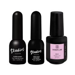 Set BBIO Builder Gel + Octagon Fiber Base + Super Shiny Top Coat