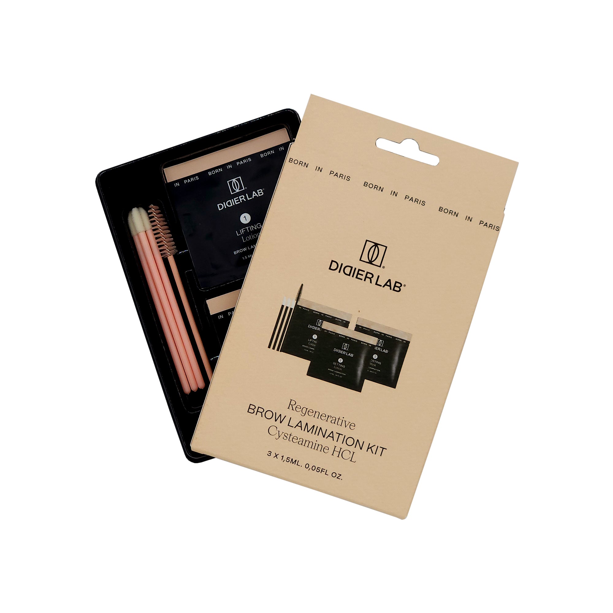 Regeneratives Augenbrauen-Laminierungskit mit Cysteamin, Didier Lab, 3 x 1 Stück x  1,5 ml