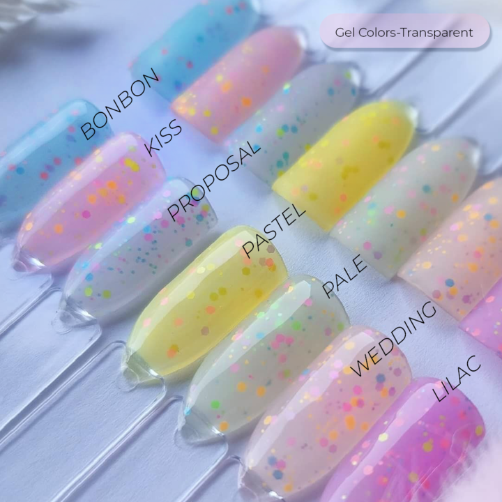 UV Nagellack, Konfetti, Pastel, DidierLab, 10ml