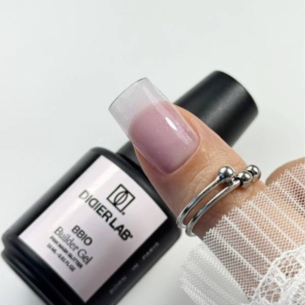 Builder Gel in a bottle BBIO, Pink Mask Glitter, hema & TPO frei, DidierLab, 15ml