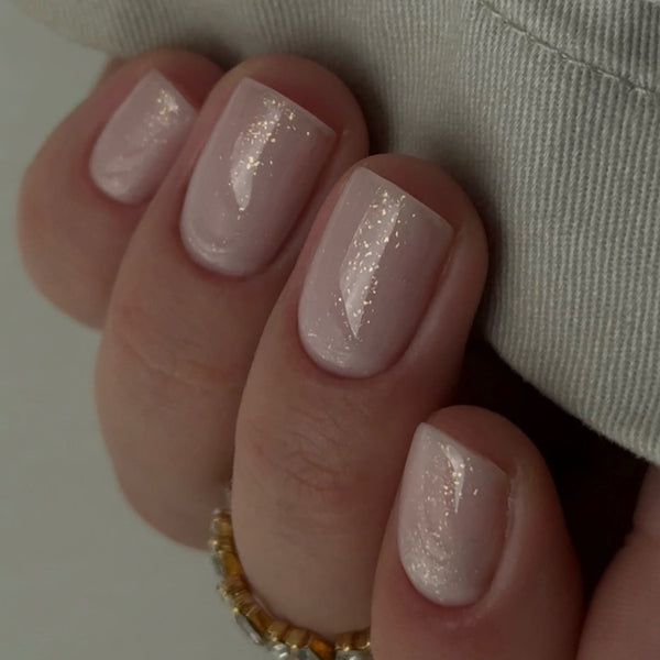 UV Top Coat No Wipe, Glitter Gold, Hema & TPO frei, DidierLab, 10ml