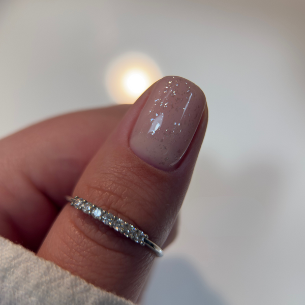 UV Top Coat No Wipe, Glitter Silver, Hema & TPO frei, DidierLab, 10ml