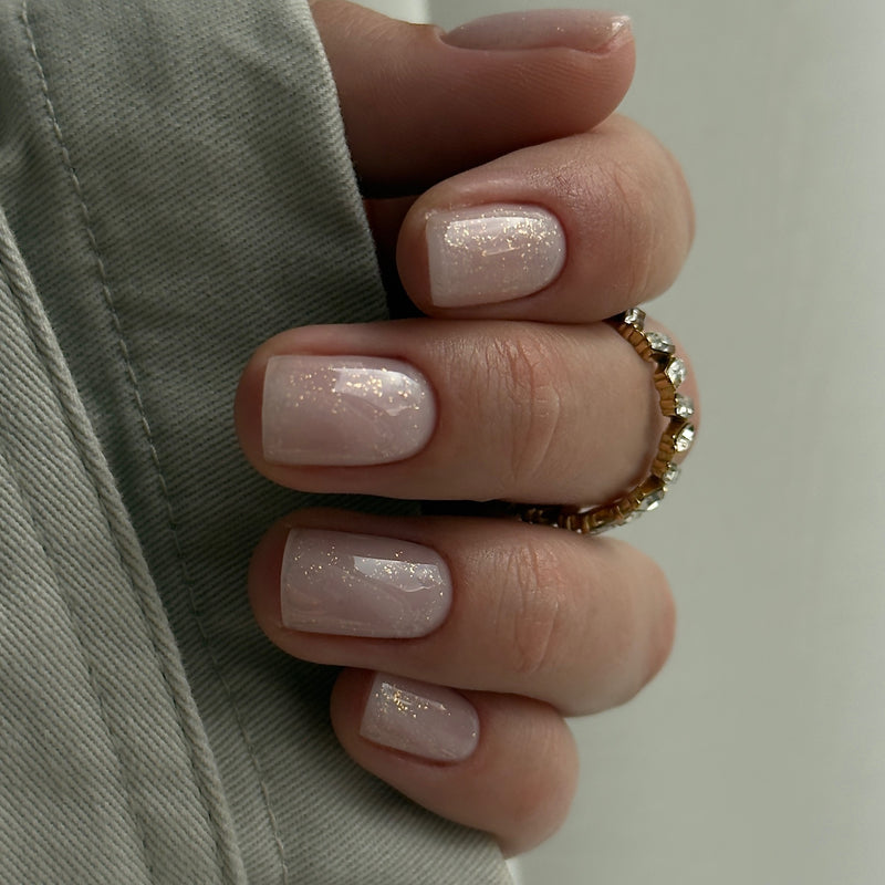 UV Top Coat No Wipe, Glitter Gold, Hema & TPO frei, DidierLab, 10ml