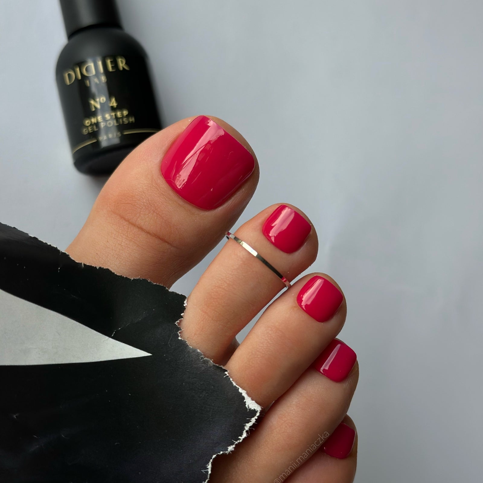 Purenail Nagellack Rot/Schwarz – Schnell Trocknend, Hochglänzend, Bis Zu 10 Tage Haltbar