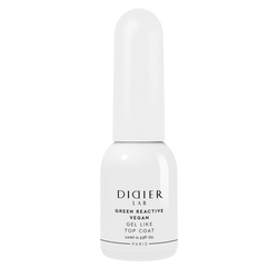 Green reactive, vegan gel like top coat "Didier Lab", 10ml