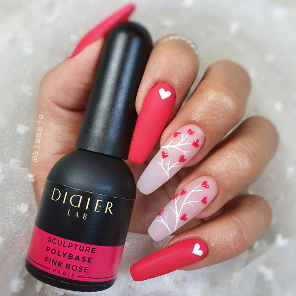 Maniküre Set mit Polybase Pink Rose und Extra Bond