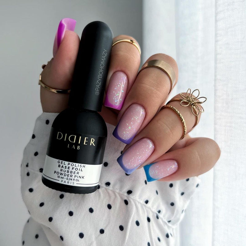 Rubber Base Coat Foil, Powder Pink, DidierLab, 10ml