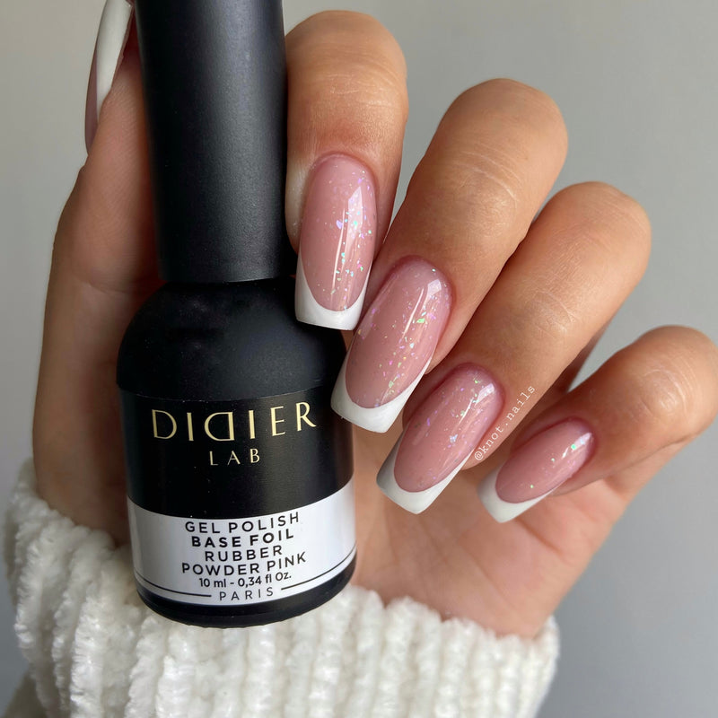 Rubber Base Coat Foil, Powder Pink, DidierLab, 10ml