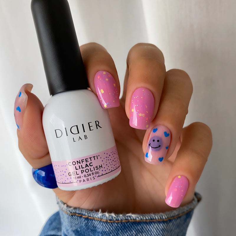 UV Nagellack, Konfetti, Lilac, DidierLab, 10ml