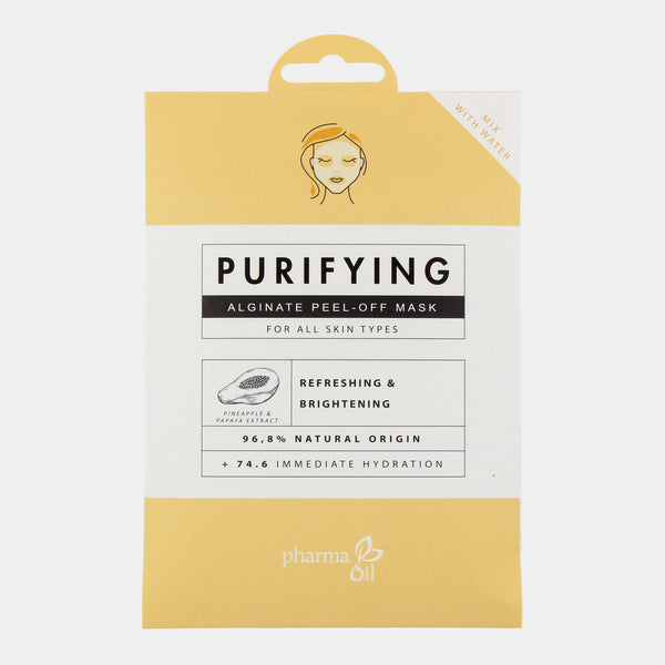 Reiningende Alginat-Peeling-Maske mit Ananas- und Papaya-Extrakt "Pharma Oil", 20 g Erfrischend & aufhellend