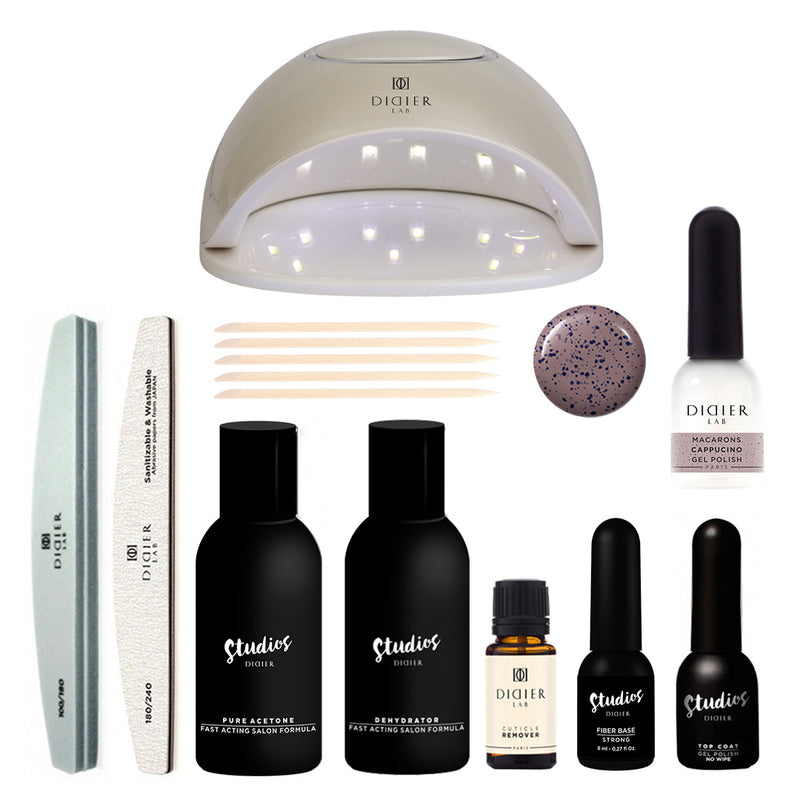 Maniküre Gellack Set "CAPPUCINO" mit UV- / LED-Lampe für Anfänger
