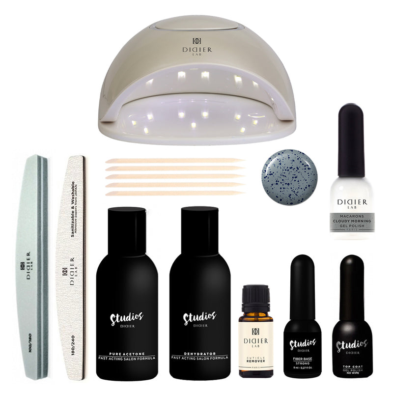 Maniküre Gellack Set "CLOUDY MORNING" mit UV- / LED-Lampe für Anfänger