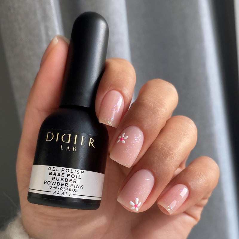 Rubber Base Coat Foil, Powder Pink, DidierLab, 10ml