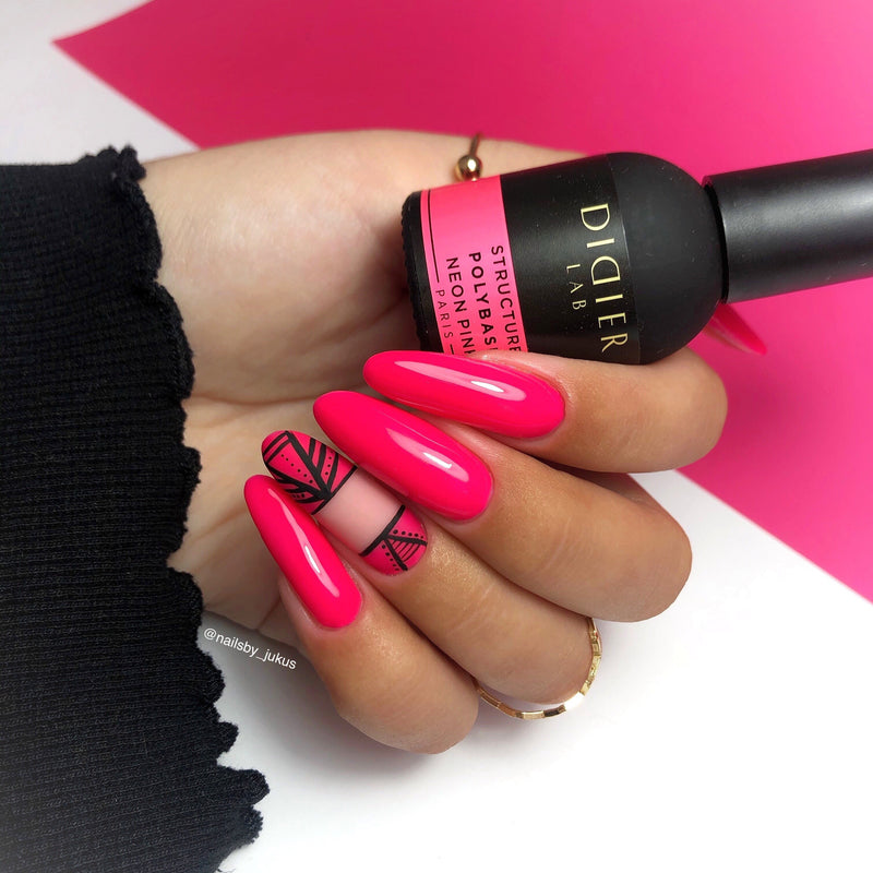 Maniküre Set mit Polybase Neon Pink und Extra Bond